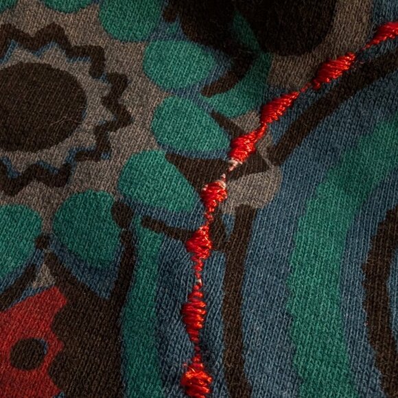 LEOPARDS & ROSES coat jacket Sz S embroidered 100% COTTON ETHICAL MADE in NEPAL - Picture 4 of 14